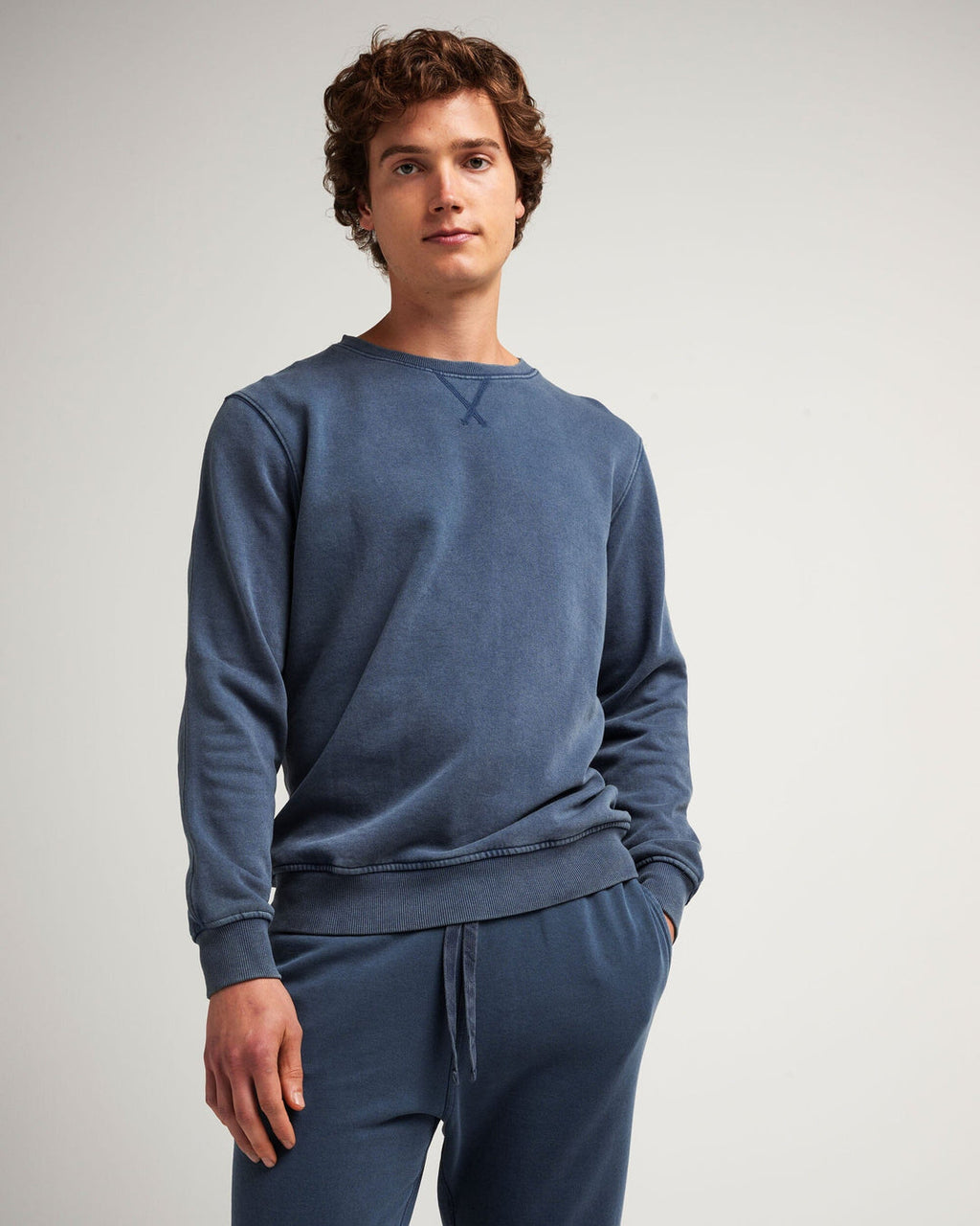Recycled Fleece Sweatshirt- Mineral Moonlit Ocean