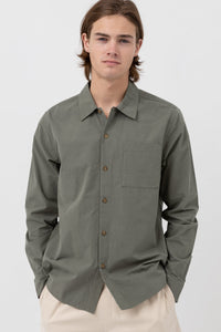 Essential LS Shirt- Moss