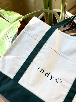 Indy Canvas Tote - Green