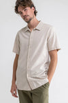 Classic Linen Short Sleeve Shirt- Sand