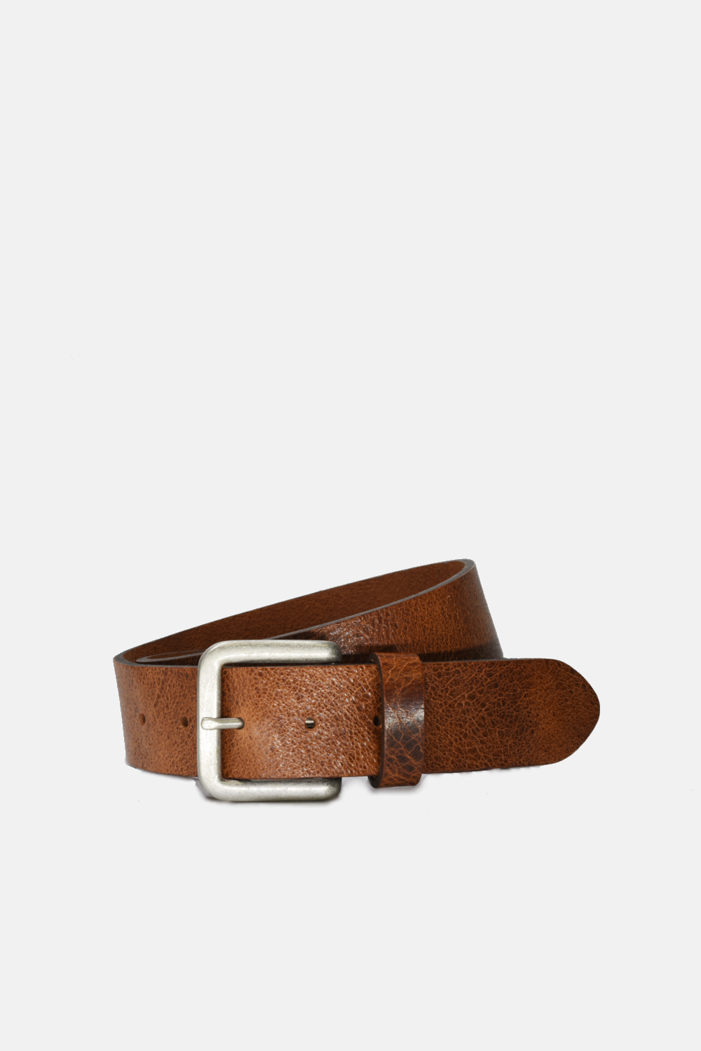 Wide Dark Brown Leather Belt