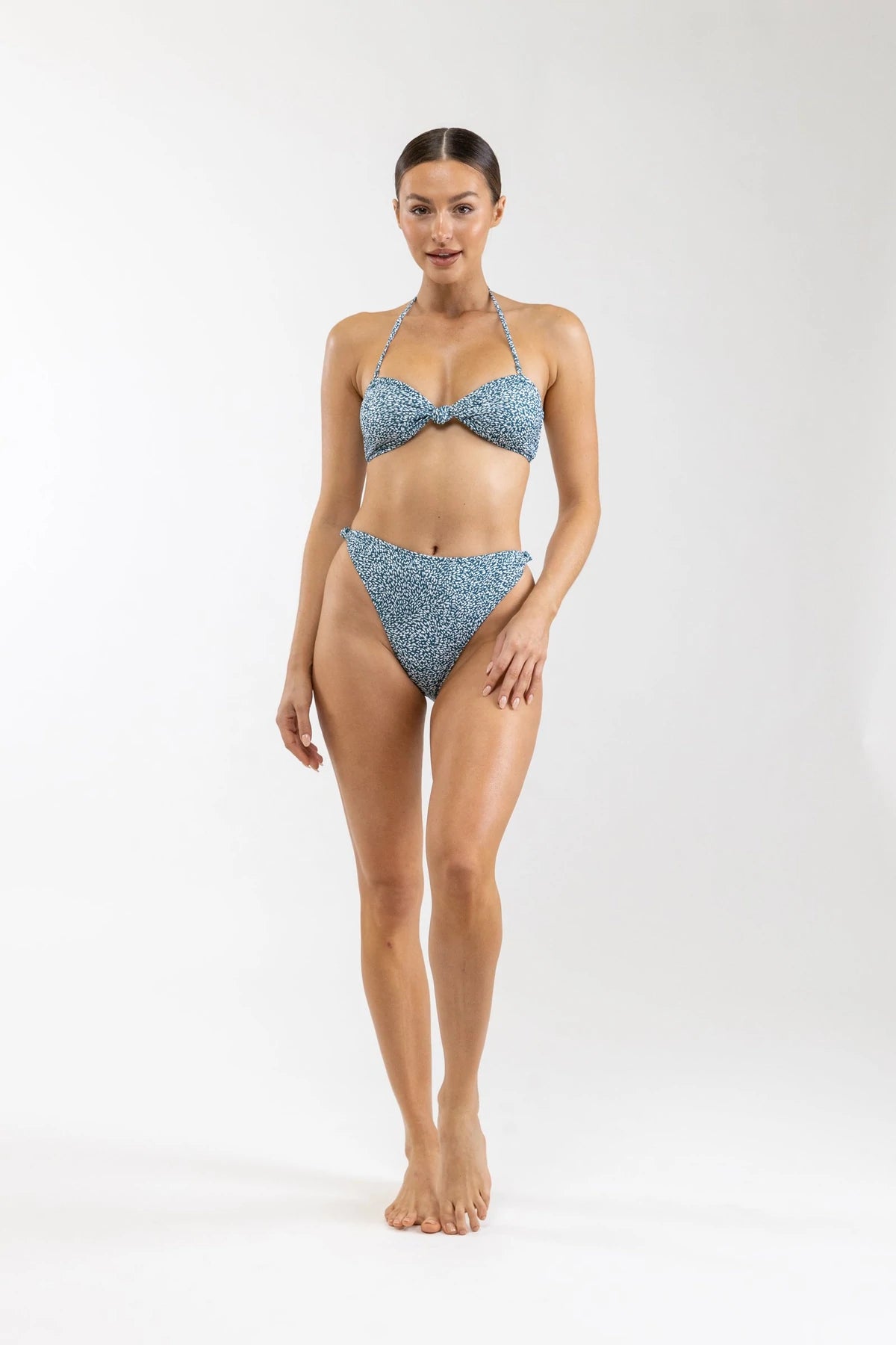 Masina Knotted Bandeau Top- Teal