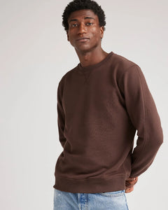 Recycled Fleece Sweatshirt- Dark Oak