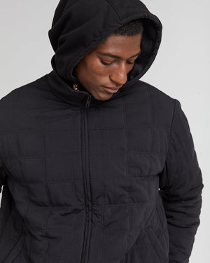 Quilted Modal Bomber Jacket- Black