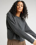 Relaxed Crop Longsleeve Tee- Limo