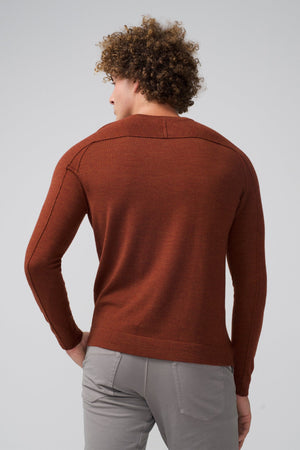 Mvp V-Notch Sweater- Brandy