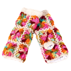 Multi Color Flower Hand Warmers- White