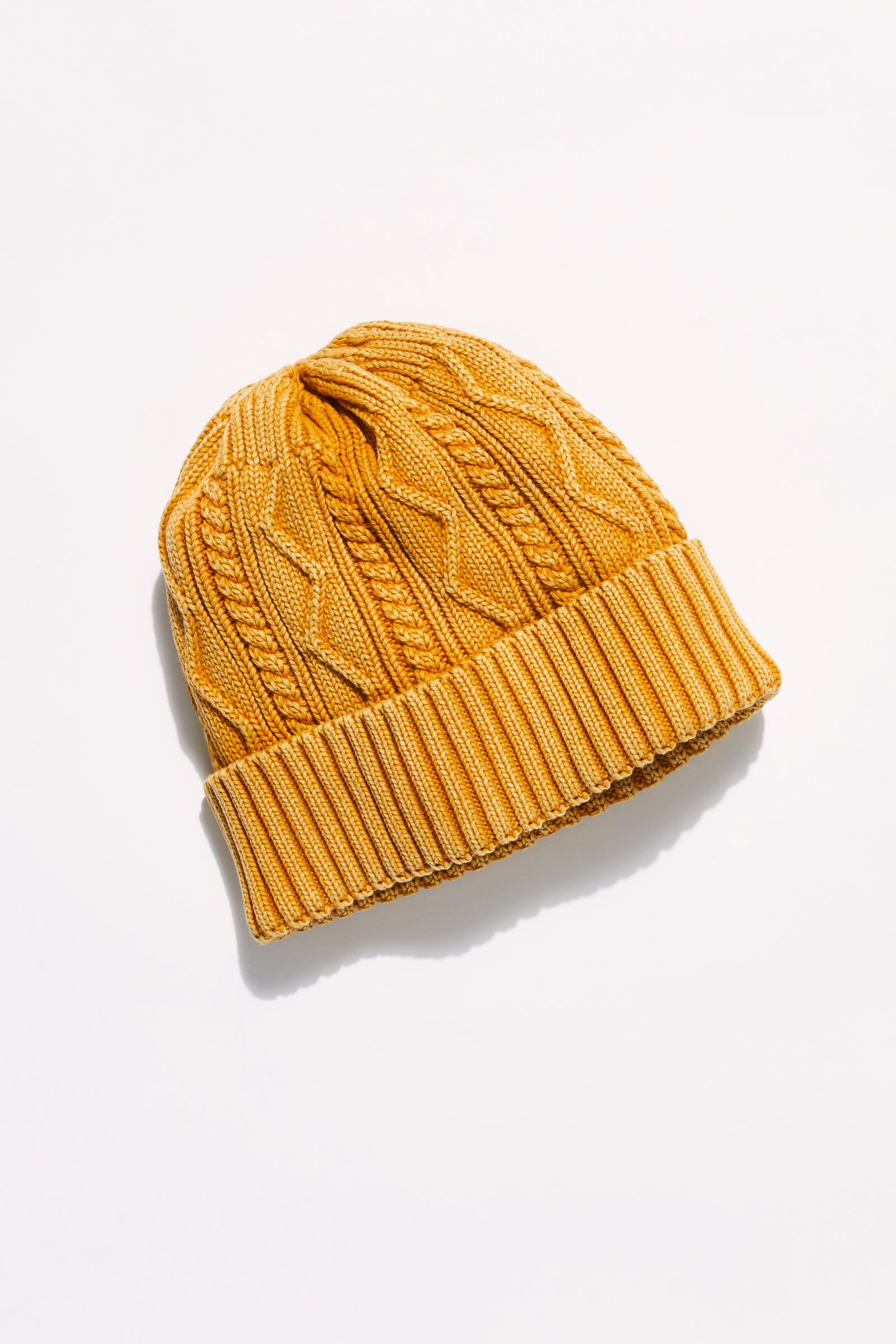 Stormi Washed Cable Beanie- Butterscotch