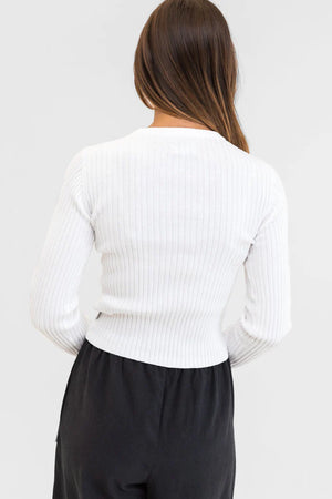 Classic Knit Long Sleeve- White