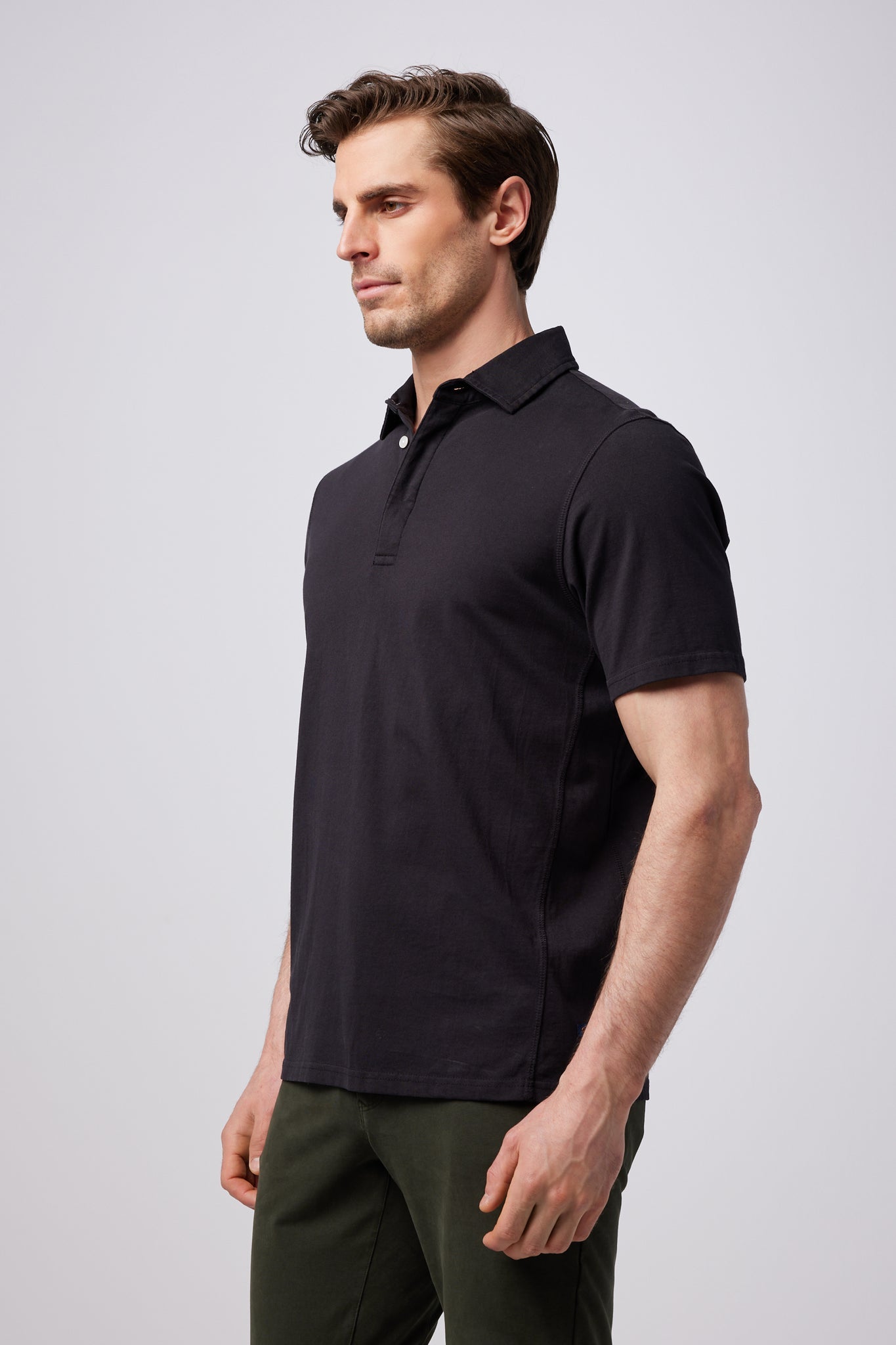 Rugby Solid Shirt- Black
