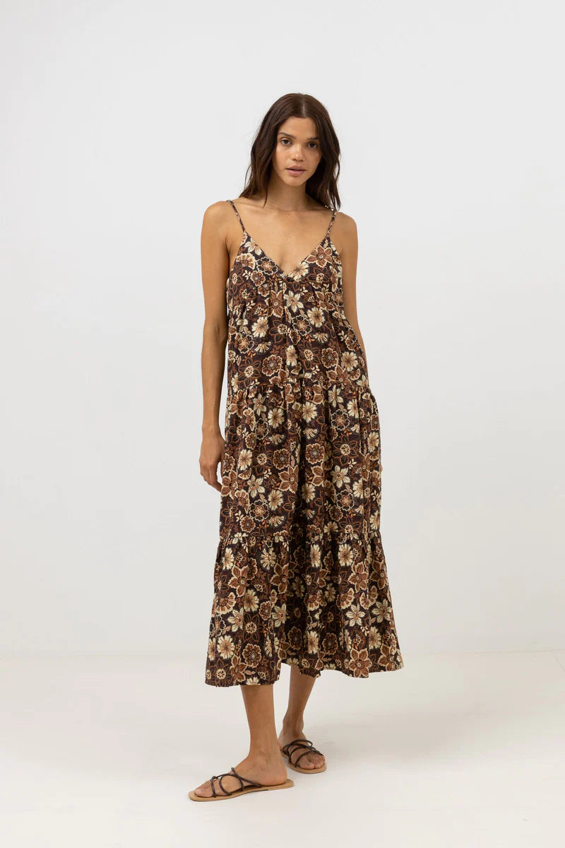 Cantabria Floral Tiered Midi Dress
